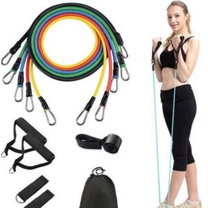 Resistance Tube Band Set of 5 for Home Workouts
